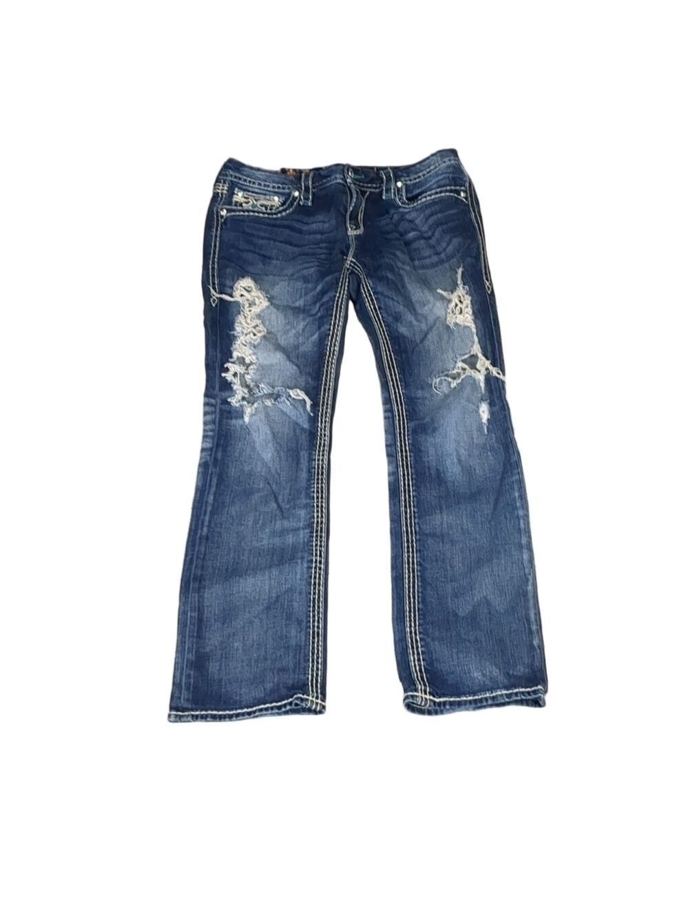 Rock revival distressed Stacey straight jeans size 30